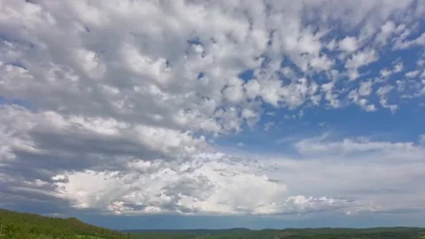 Time lapse of fast moving clouds Stock Footage 252879789