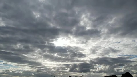 Time Lapse Fast Moving Clouds and Sky over United Kingdom Video stock 338315553