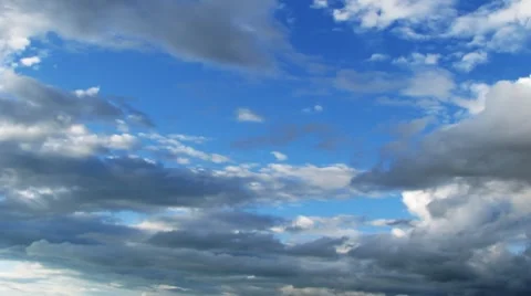 Time lapse of fast moving overcast clouds. No birds 库存影片 8764217