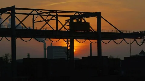 Time lapse of fast working crane. moving cargo container  Stock-Footage 72867541