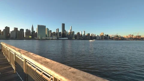 Time lapse featuring Midtown Manhattan and East River Stock Footage 71145502