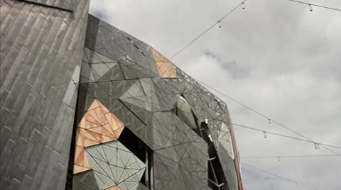 Time-Lapse of Federation Square 4K Stock Footage 7907748