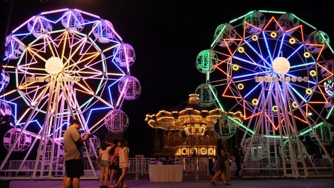 Time Lapse/ Ferris Wheel Stock Footage 119865471