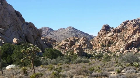 Time lapse of a field in hidden valley, in Joshua tree national park, in Ca.. Stock Footage 72764391