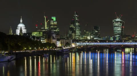 Time lapse of Financial centre of London, known as City of London Stock Footage