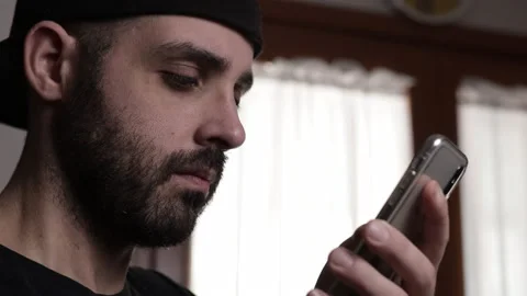 Time lapse: Finger of man touching scroll page app on mobile phone Stock Footage 168080348