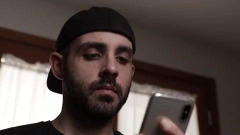 Time lapse: Finger of man touching scroll page app on mobile phone Stock Footage 168081453