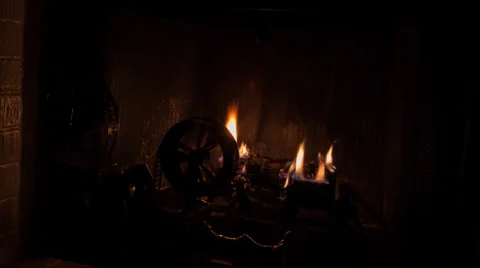 Time-Lapse of Fireplace with motion Stock Footage 34212058