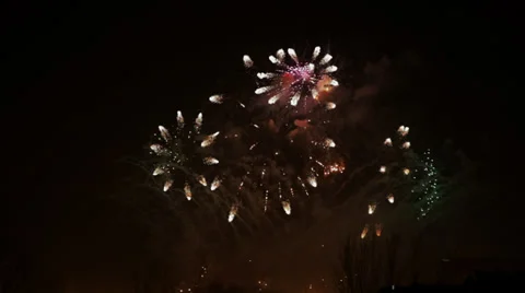 Time lapse Firework display Stock Footage 36556390