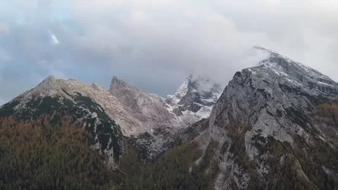 Time lapse flight over of Watzmann and Hochkalter mountains, Germany Stock Footage 134980527