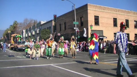 Time lapse of float in parade Stock Footage 114306