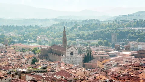 Time lapse Florence Italy with clouds Stock Footage 144430036