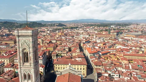 Time lapse Florence Italy with clouds Stock Footage 144430672