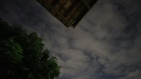 Time-Lapse Of Fluffy Clouds On A Cold Night 스톡 동영상 243956059