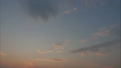 Time lapse fluffy clouds formations at tropical blue sky at sunset Stock Footage 132847150