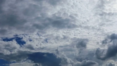 Time-lapse fluffy clouds moving above dramatic sky Stock Footage 82373222