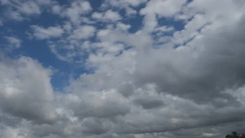 Time lapse. Fluffy clouds moving in the blue sky. Stock Footage 156464910