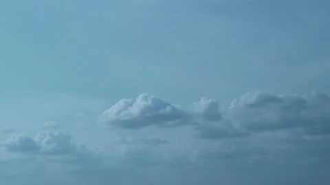 Time Lapse of Fluffy Cumulus Clouds in a Blue Sky. Background of Blue Sky and Cl Stock Footage 151285220