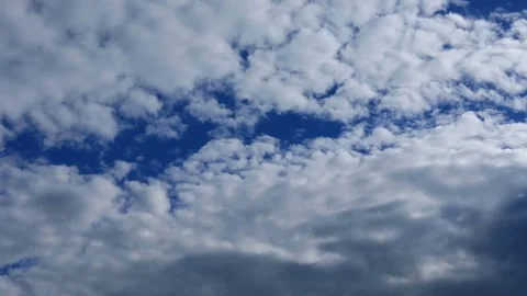 Time-lapse fluffy white clouds Stock Footage 81792588