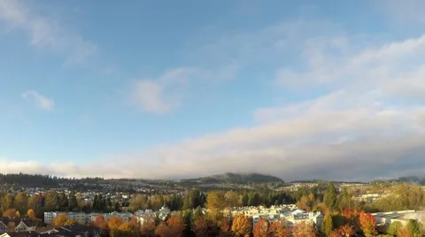 Time lapse of flying clouds with city view Stock Footage 43625029