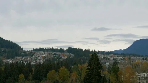 Time lapse of flying clouds with city view Stock Footage 71819551
