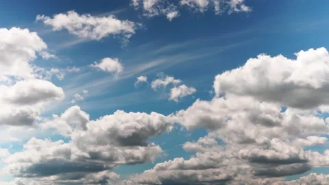 Time lapse of flying clouds nature background no birds, no flicker Stock Footage 231982184