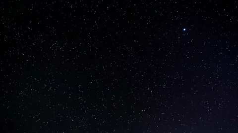 Time-lapse of flying comets and twinkling stars in the dark night sky. Stock Footage 232924055