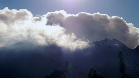 Time Lapse of Fog Clouds Moving Fast Over Nature Landscape Scenery Stock Footage 168092315