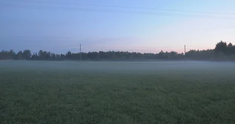 Time lapse of fog on a field Stock Footage 101740275