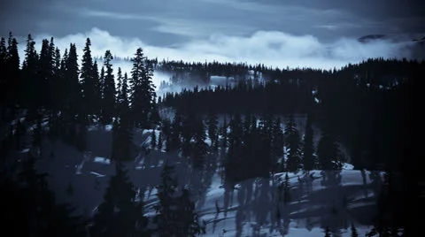 Time lapse of fog rolling in and out of the mountains. mt. washington b.c. ca Видео 22916800