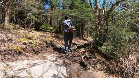 Time lapse on foot on a mountain sunny Stock Footage 106946668