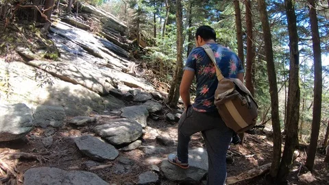 Time lapse on foot on a mountain sunny Stock Footage 106946703
