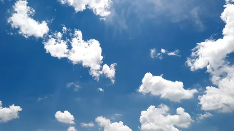 Time lapse footage: Beautiful clouds dancing on sunny days Stock Footage 127678595