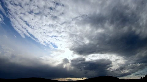 Time lapse footage of beautiful clouds and sun nearby the ocean. Stock Footage 155155909