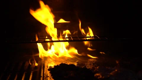 Time-lapse footage of a blazing flame at the feast of Saint Jean Stock Footage 132102182