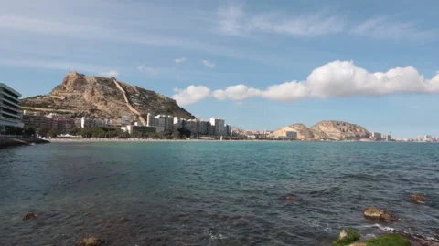 Time lapse footage of the 'Cap de l'Horta' in Alicante Stock Footage 141799455
