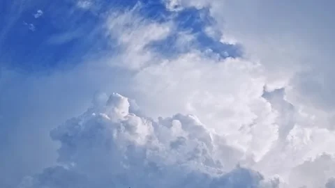 Time-lapse footage of clouds moving slowly into various abstract shapes, sh.. Stock Footage 300073283