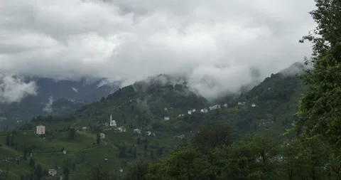 Time-Lapse Footage of Clouds Over Tea Gardens Stock Footage 331944118