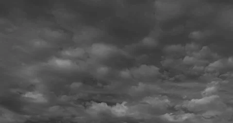 Time-Lapse Footage of a Cloudy Sky in Black and White Stock Footage 148025795