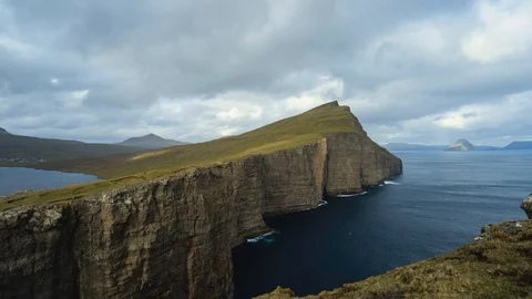 Time lapse footage of dramatic landscape of Faroe Islands. Stock Footage 116085756