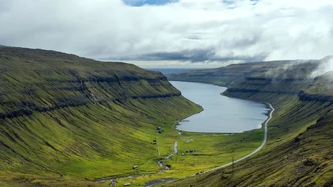 Time lapse footage of dramatic landscape of Faroe Islands. Stock Footage 116086937
