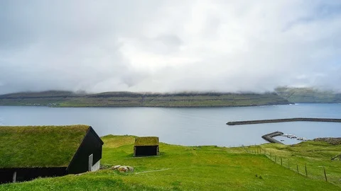 Time lapse footage of dramatic landscape of Faroe Islands. Stock Footage 116087274