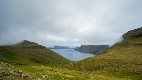 Time lapse footage of dramatic landscape of Faroe Islands. Stock Footage 116087464