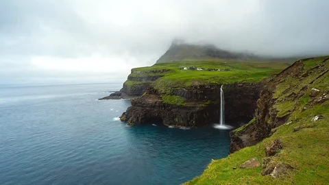 Time lapse footage of dramatic landscape of Faroe Islands. Stock Footage 116088600
