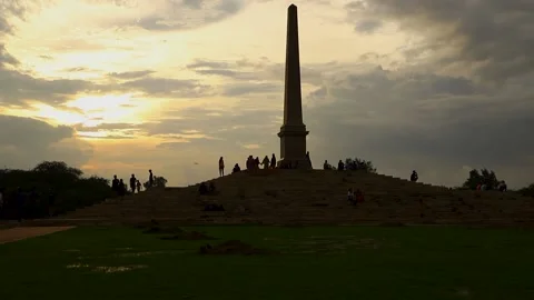 Time lapse footage of the  dramatic sky in background. Stock Footage 143416520
