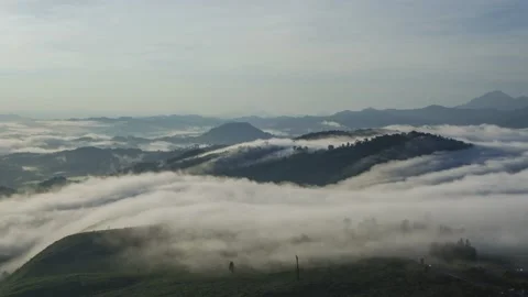 Time lapse footage drifting clouds over the rainforest Stock Footage 139553753