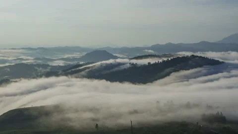 Time lapse footage drifting clouds over the rainforest Stock Footage 139553775