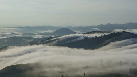 Time lapse footage drifting clouds over the rainforest Stock Footage 139553806