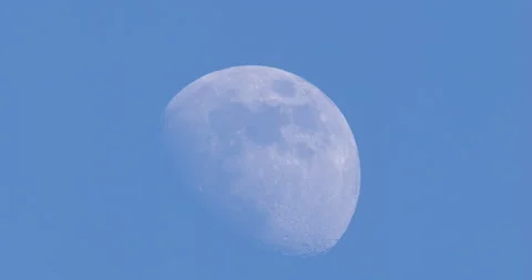 Time-Lapse Footage of Full Moon in Blue Sky Stock Footage 330477600