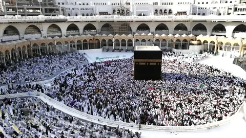 Time  lapse footage at kaaba Stock Footage 86887529